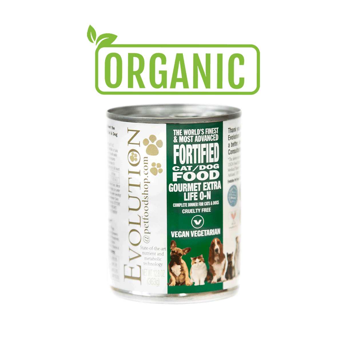 Gourmet Extra Life (Green) CAT & DOG Moist Food - 369 g / 12 cans - with Organic Ingredients