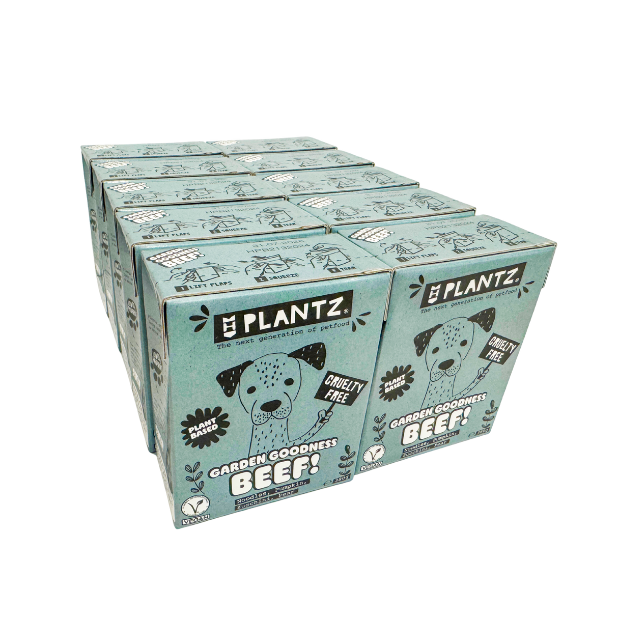 Plantz Vegan Beef-Like Moist Food - 10-pack