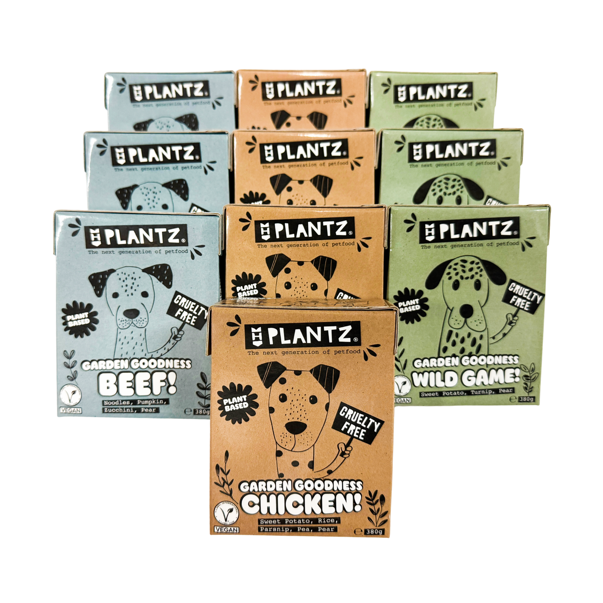 Assorted Case of Plantz Moist Food - 10-pack