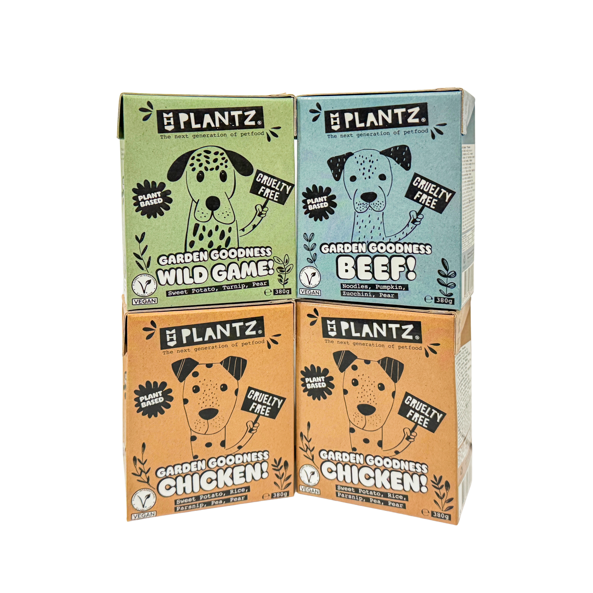 Assorted Case of Plantz Moist Food - 4-pack