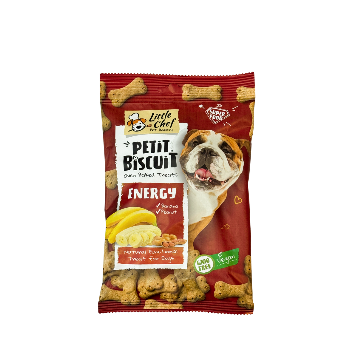 Energy Treats for Dogs with Banana and Peanuts by Little Chef – Vecado