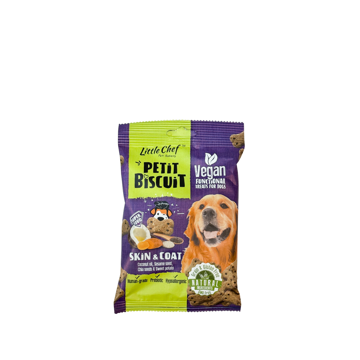 Grain-Free Skin and Coat Biscuits with Chia Seeds by Little Chef