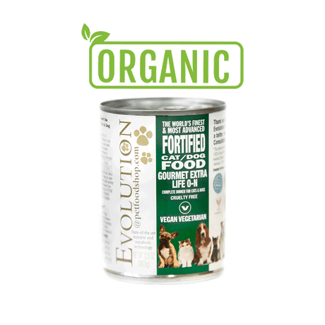 Gourmet Extra Life (Green) CAT & DOG Moist Food - 369 g / 12 cans - with Organic Ingredients