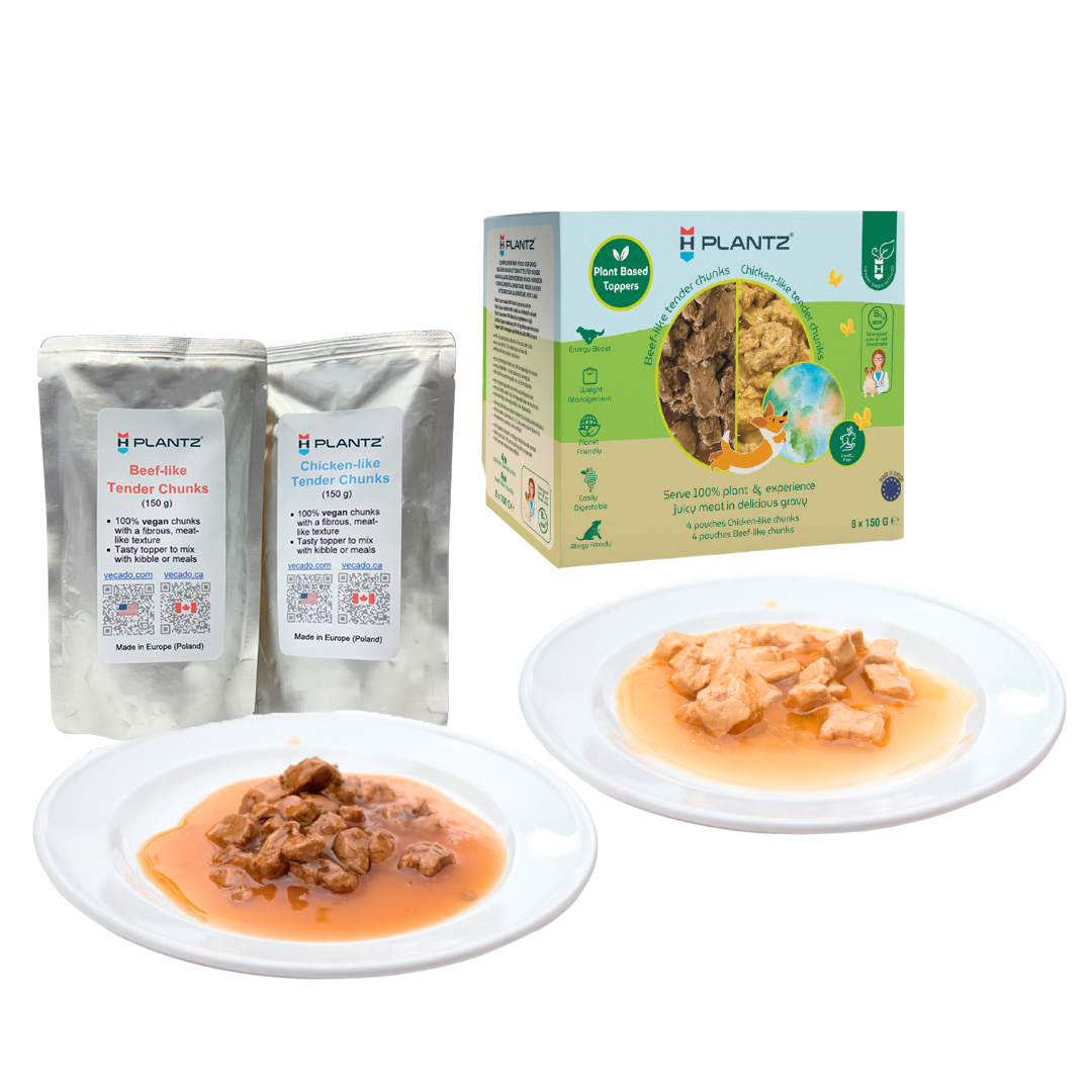 Vegan Meat-Like Toppers in Gravy by Plantz - 8-pack