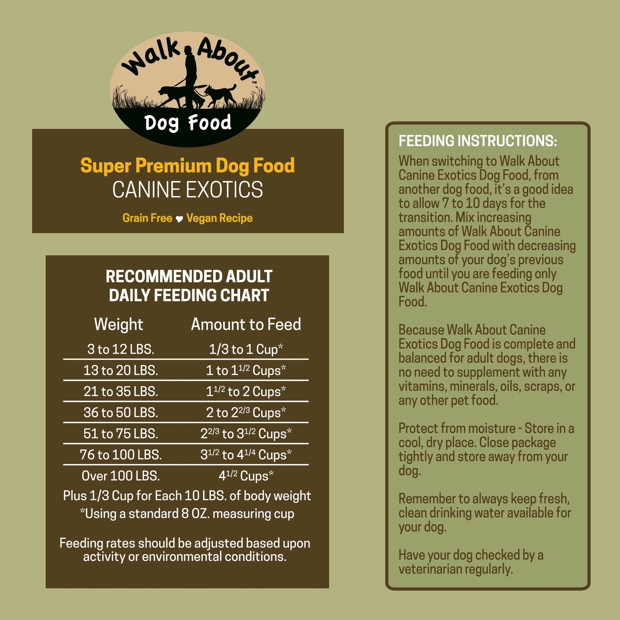 Walk About Super Premium Vegan Dog Food Sample