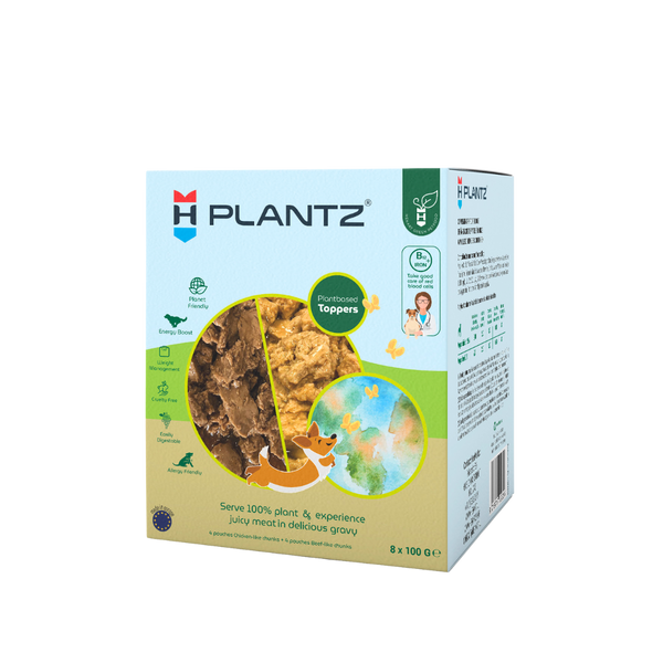 Vegan Meat-Like Toppers in Gravy by Plantz - 8-pack