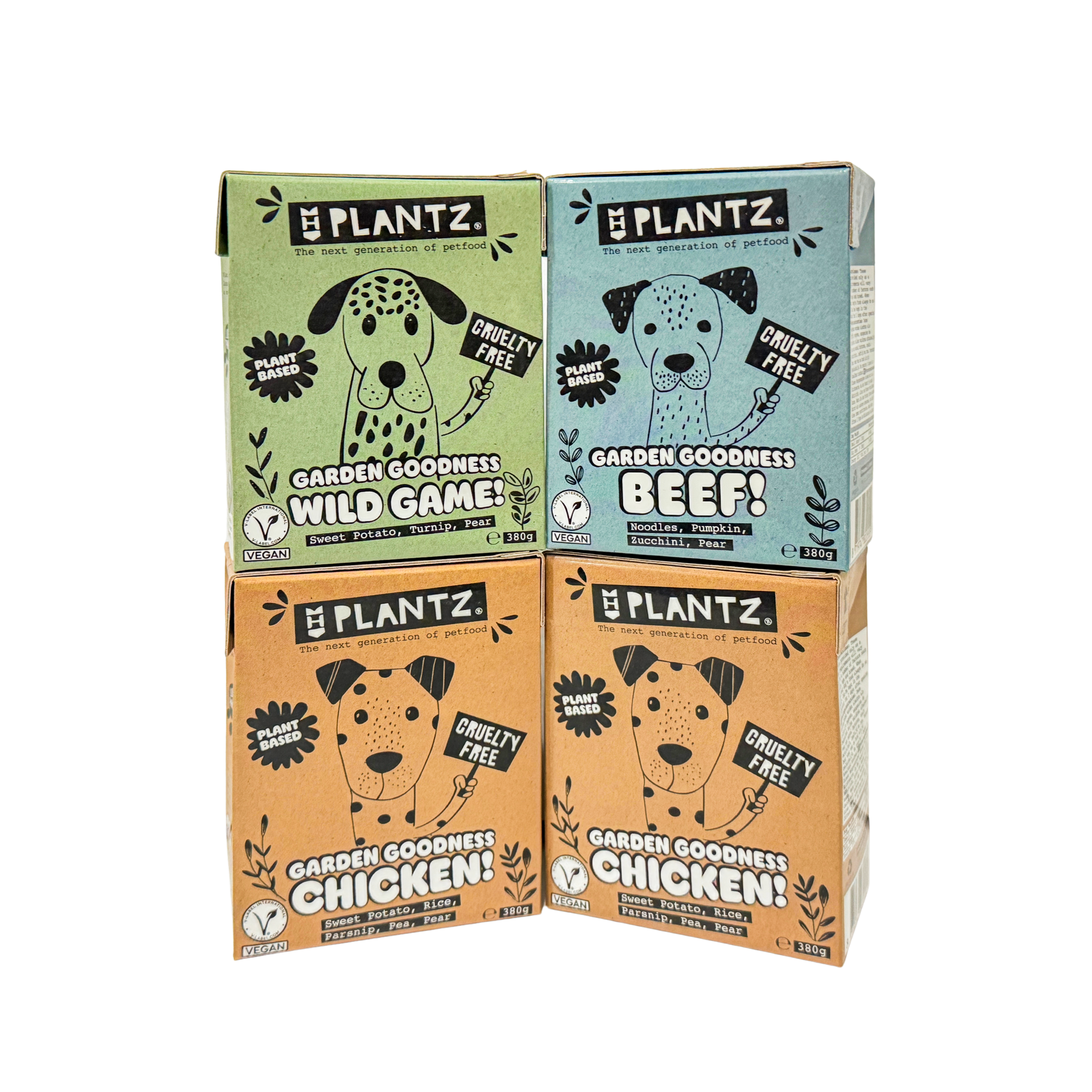 Assorted Case of Plantz Moist Food - 4-pack