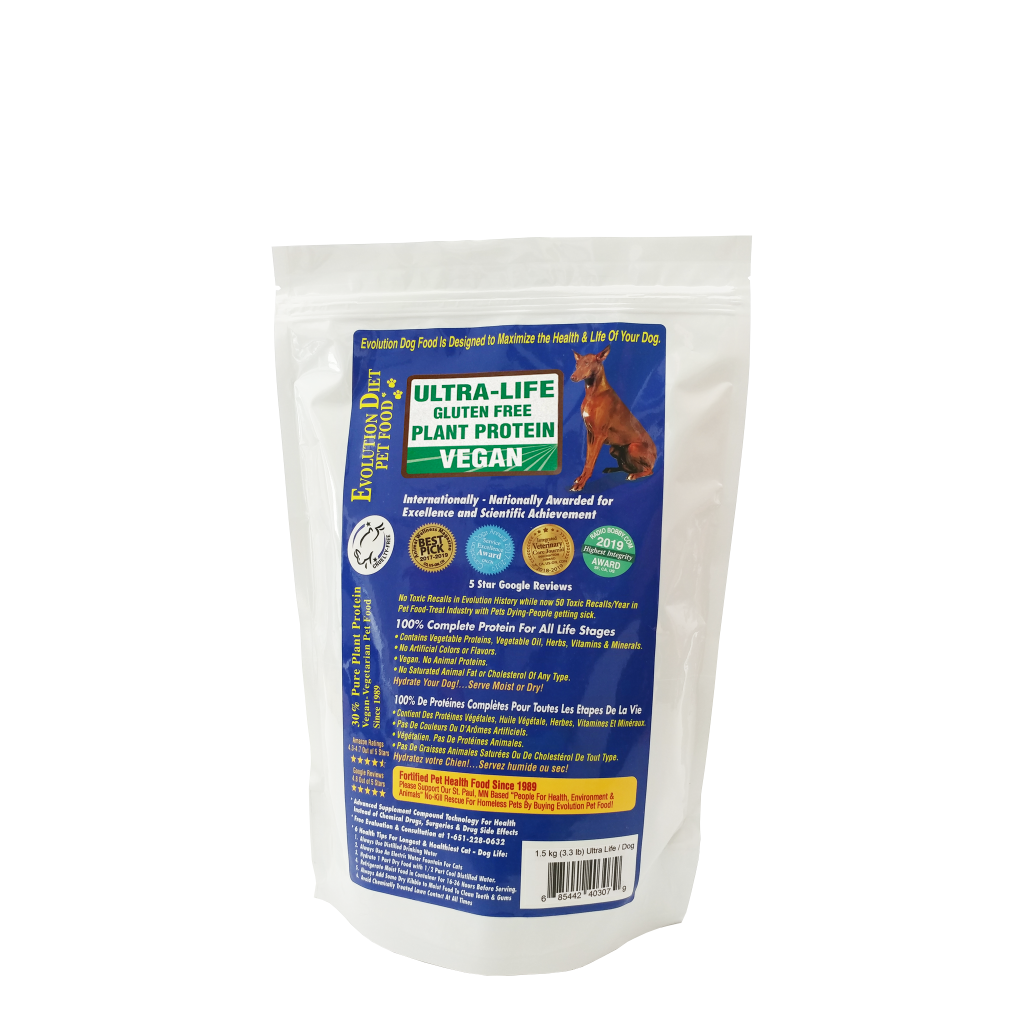 Evolution Diet Ultra Life Dog with Organic Ingredients 3.3 lb 1.5kg