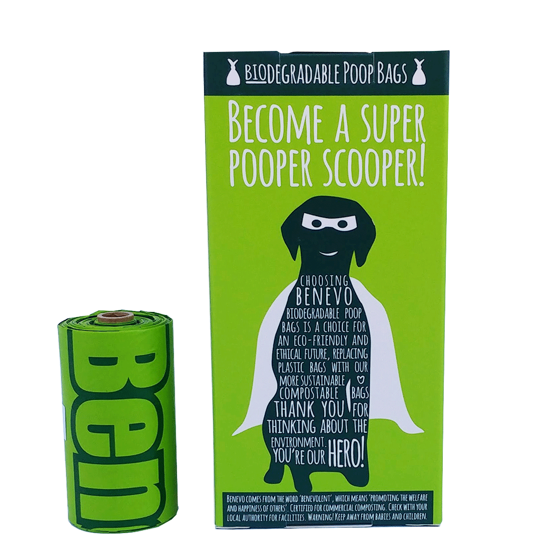 Benevo Biodegradable Poop Bags - 120 bags