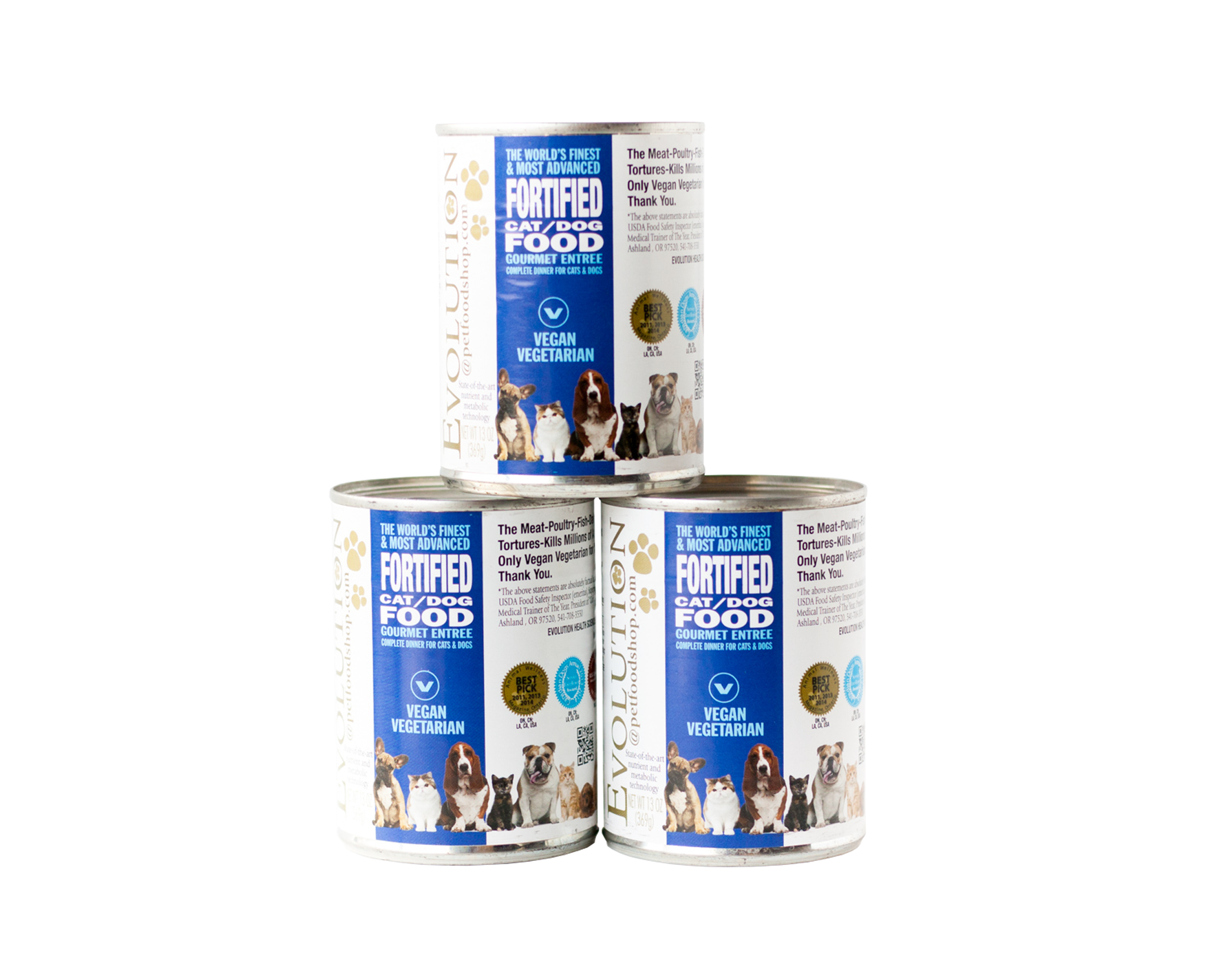 Gourmet Fortified CAT & DOG Moist Food  (12 cans)