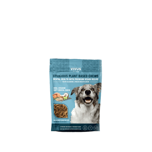 Vivus Vegan Dog Dental Chewy Treats Vanilla Mint