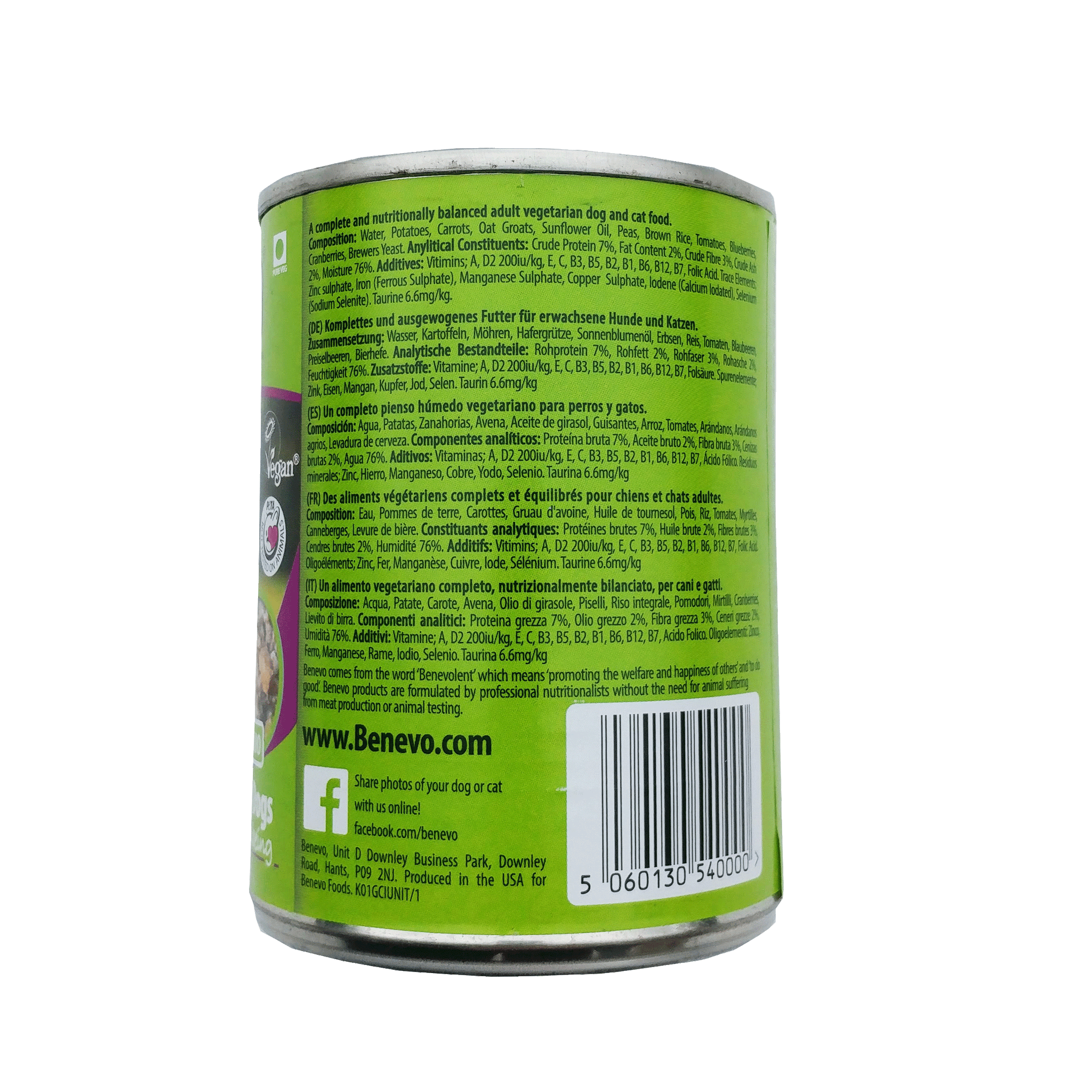 Benevo Duo - Complete Food for Cats and Dogs - Case of 12 cans